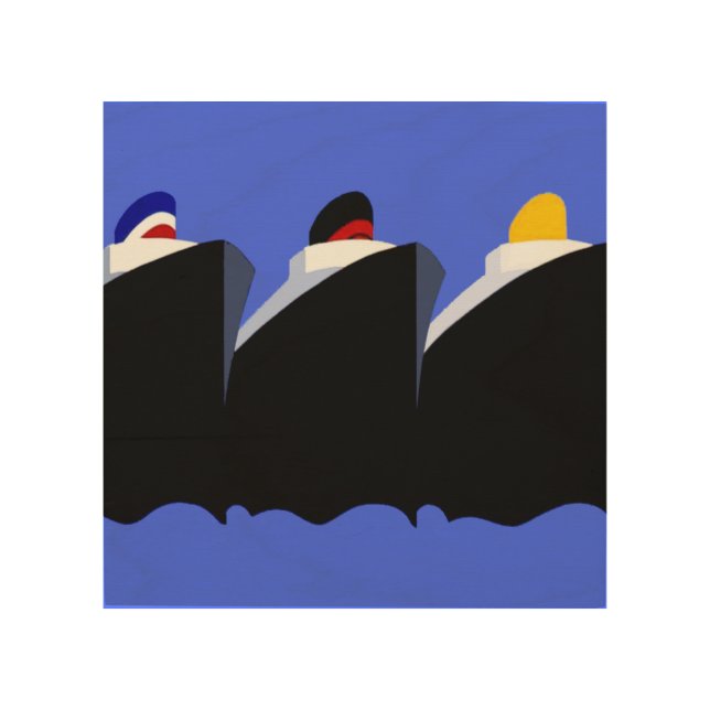 Vintage Cruise Ships Art Deco Poster (Front)