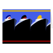 Vintage Cruise Ships Art Deco Poster (Front Horizontal)