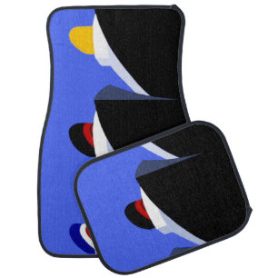 Vintage Cruise Ships Art Deco Poster Car Mat