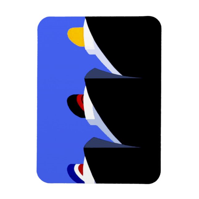 Vintage Cruise Ships Art Deco Poster Magnet (Vertical)