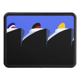 Vintage Cruise Ships Art Deco Poster Trailer Hitch Cover