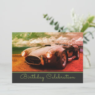 Vintage Cruising Birthday Invitation