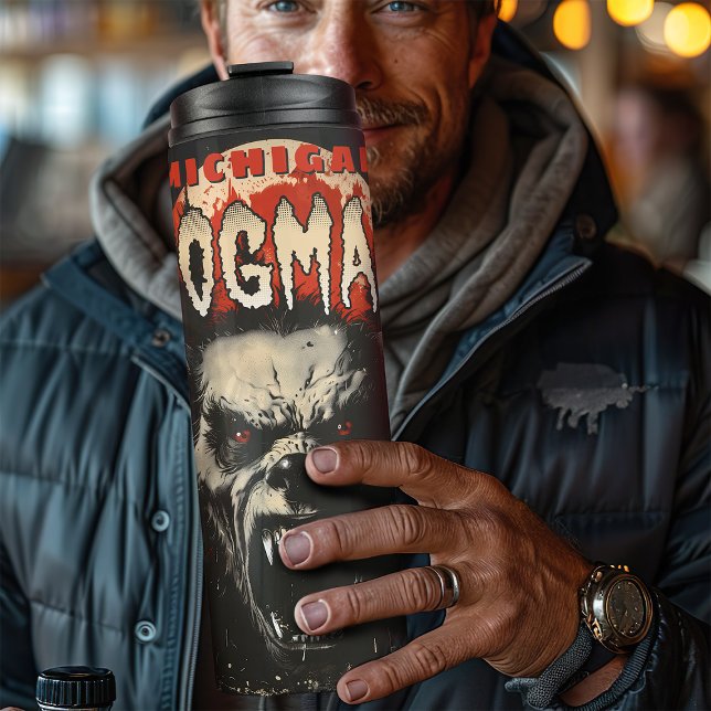 Vintage Cryptid Cryptozoology Dogman Retro Thermal Tumbler (Creator Uploaded)