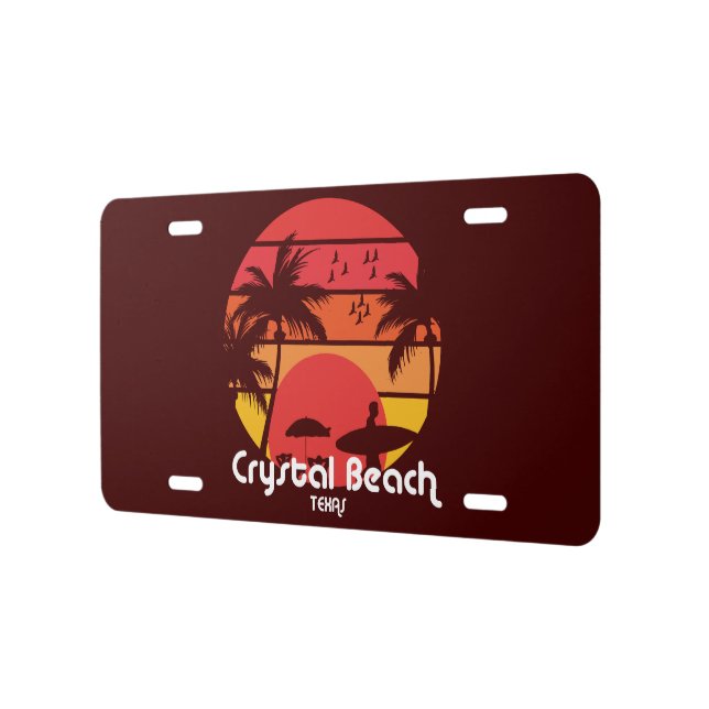 Vintage Crystal Beach Texas License Plate (Left)