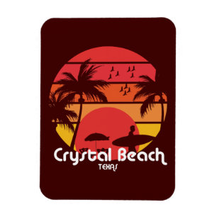 Vintage Crystal Beach Texas Magnet