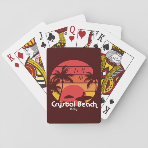 Vintage Crystal Beach Texas Poker Cards