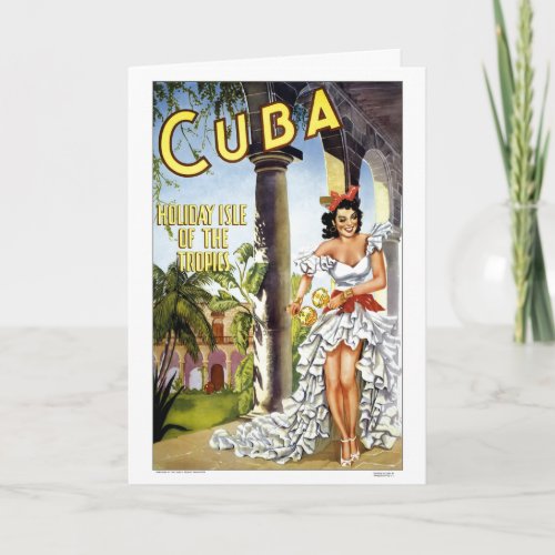 Vintage Cuba Dancer Travel Postcard