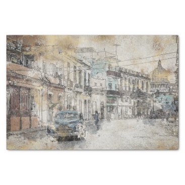 Vintage Cuba | Historic Havana Decoupage Tissue Paper