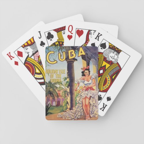 Vintage Cuba Holiday Isle of Tropics Playing Cards