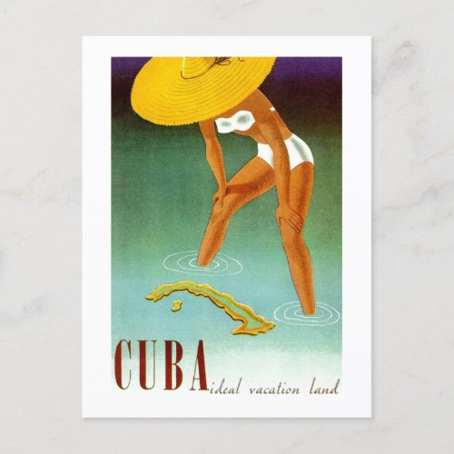 Vintage Cuba Ideal Vacation Land Postcard