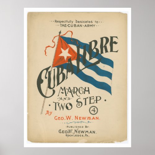 Vintage Cuba Libre Travel Poster