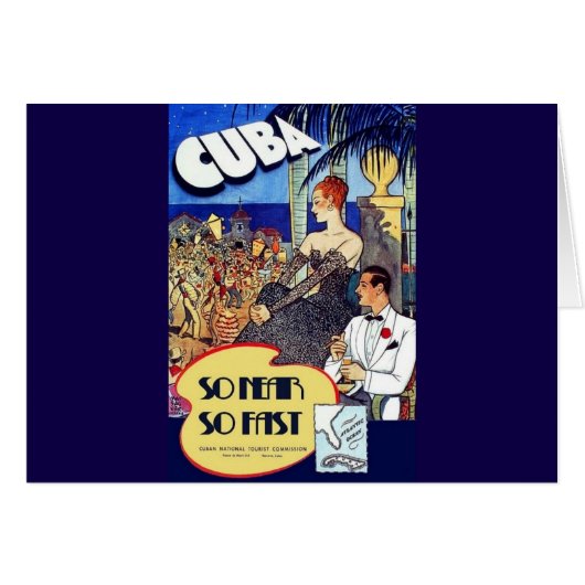 Vintage Cuba So Near So Fast Travel (Front Horizontal)