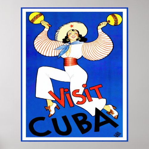Vintage Cuba Tourism  Poster