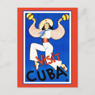 Vintage Cuba Travel Advertisement Postcard