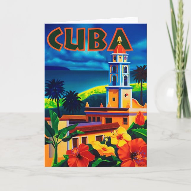 Vintage Cuba Travel Card (Front)