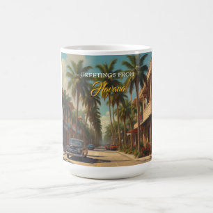 Vintage Cuba Travel - Greetings From Havana Coffee Mug