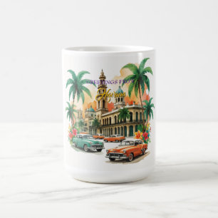 Vintage Cuba Travel - Greetings From Havana Coffee Mug
