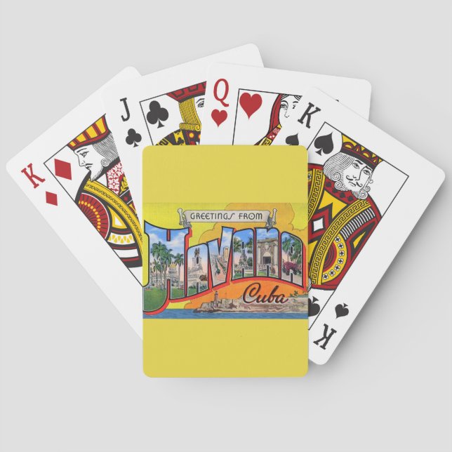 Vintage Cuba Travel - Greetings From Havana Poker Cards (Back)