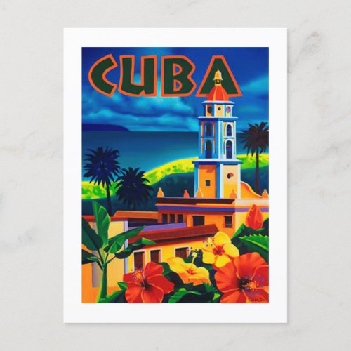 Vintage Cuba Travel Holiday Postcard