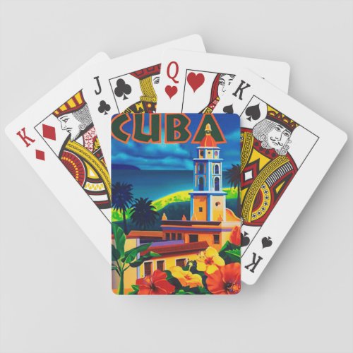 Vintage Cuba Travel Poker Cards