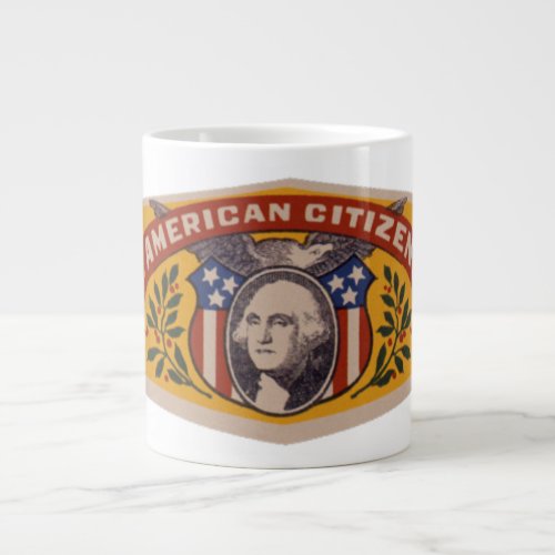 Vintage Cuban Cigar Label Art American Citizen Large Coffee Mug