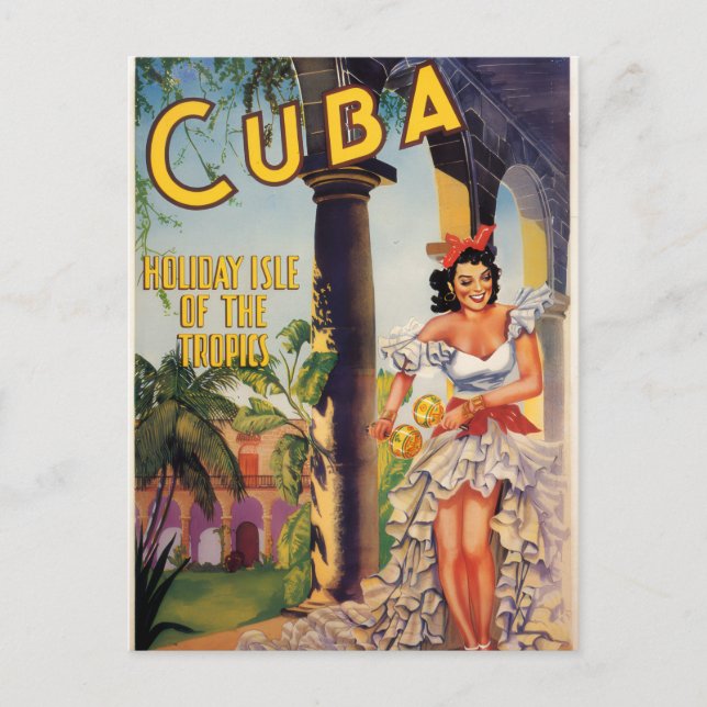 Vintage Cuban Tourist Commission Tropics Travel Holiday Postcard (Front)