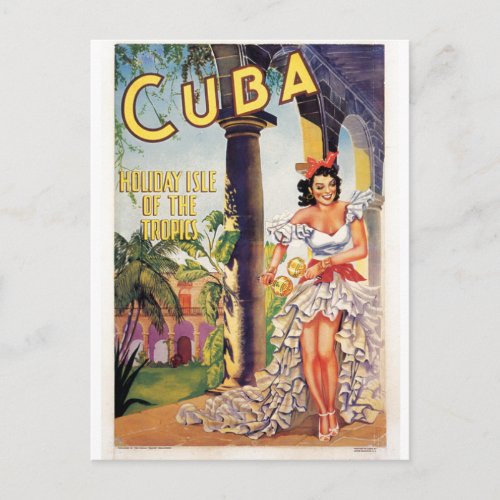 Vintage Cuban Tourist Commission Tropics Travel Postcard