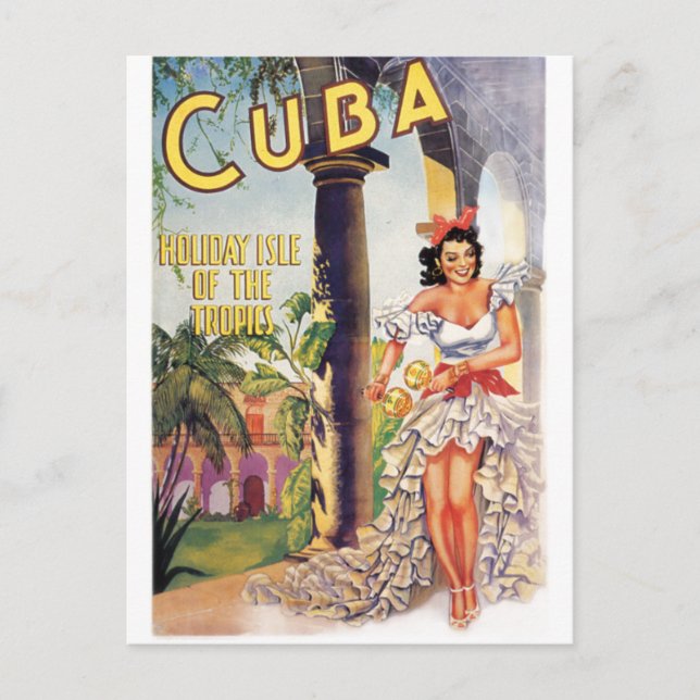 Vintage Cuban Tourist Commission Tropics Travel Postcard (Front)
