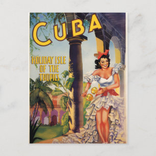 Vintage Cuban Tourist Commission Tropics Travel Postcard