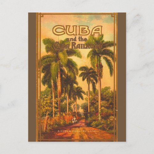 Vintage Cuban Travel _ Cuba Railroad Postcard