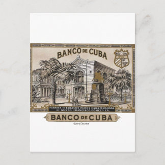 Vintage Cubano Banco de Cuba de Cuba Postcard