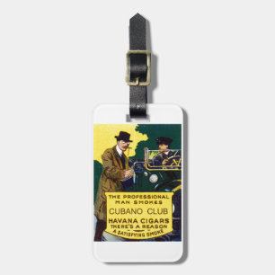 Vintage Cubano Club Cigars Luggage Tag