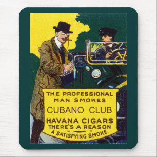 Vintage Cubano Club Cigars Mouse Pad