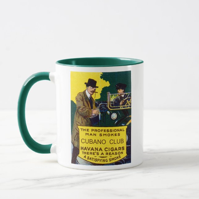 Vintage Cubano Club Cigars Mug (Left)