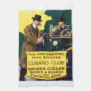 Vintage Cubano Club Cigars Towel