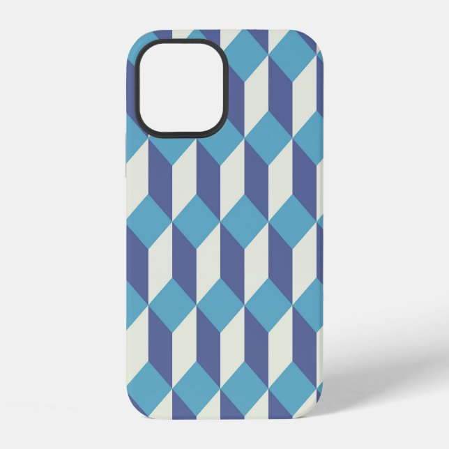 Vintage Cube Art, Seamless Pattern. Iphone Case (Back)