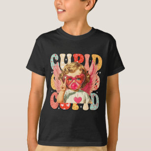 Vintage Cud Blowing Bubble Gum Heart Sungles Valen T-Shirt