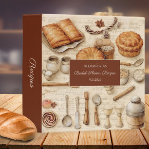 Vintage Culinary Bridal Shower Recipe  3 Ring Binder
