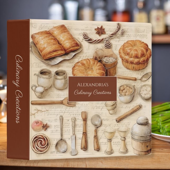 Vintage Culinary Recipe  3 Ring Binder (Creator Uploaded)