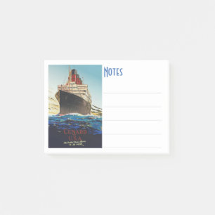VINTAGE CUNARD AQUITANIA TRAVEL POST-IT NOTES