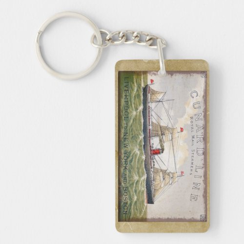 Vintage Cunard Line Royal Mail Steamers Keychain