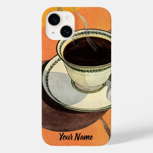 Vintage Cup of Coffee Saucer Spoon Retro Diner Case_Mate iPhone 14 Case