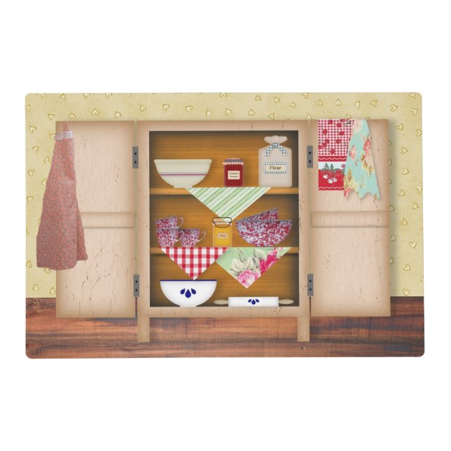 Vintage Cupboard Laminated Placemat (Front)