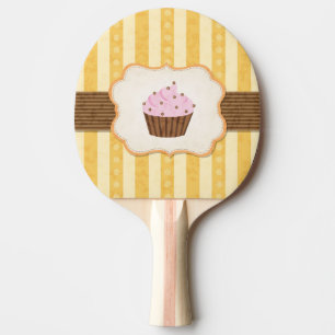 Vintage Cupcake Background Ping-Pong Paddle