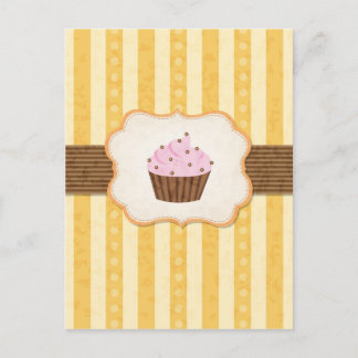 Vintage Cupcake Background Postcard
