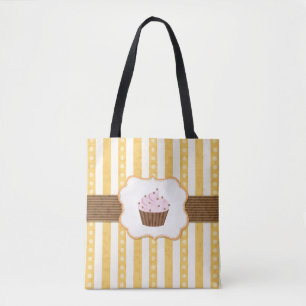 Vintage Cupcake Background Tote Bag