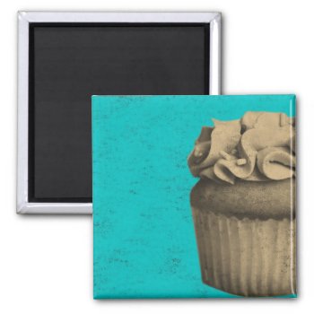 Vintage Cupcake Magnet by AllyJCat at Zazzle