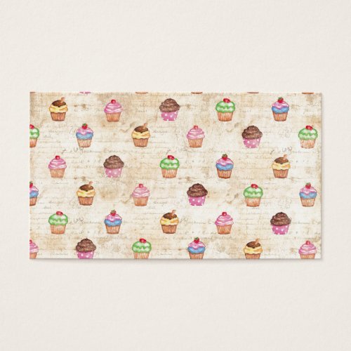 Vintage Cupcakes Business Card Templates