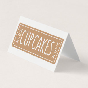 Vintage Cupcakes Bakery Emblem Design Business Card