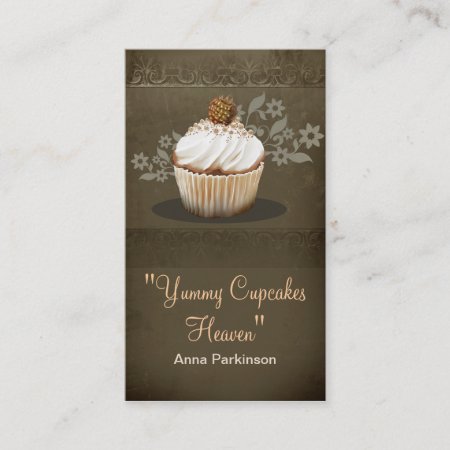Vintage Cupcakes Business Card
